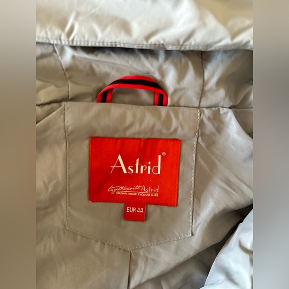 ✨ Astrid Light Gray Hooded Jacket – Modern Elegance & Cozy Luxury (L) - Picture 3 of 7